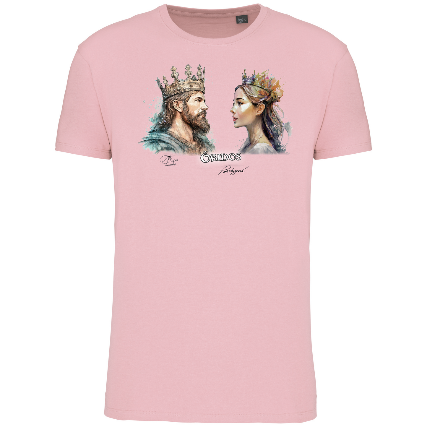 T-Shirt Algodão Biológico King and Queen Óbidos