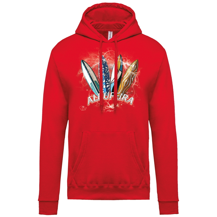 Sweatshirt Kariban com Capuz Surfboards Albufeira