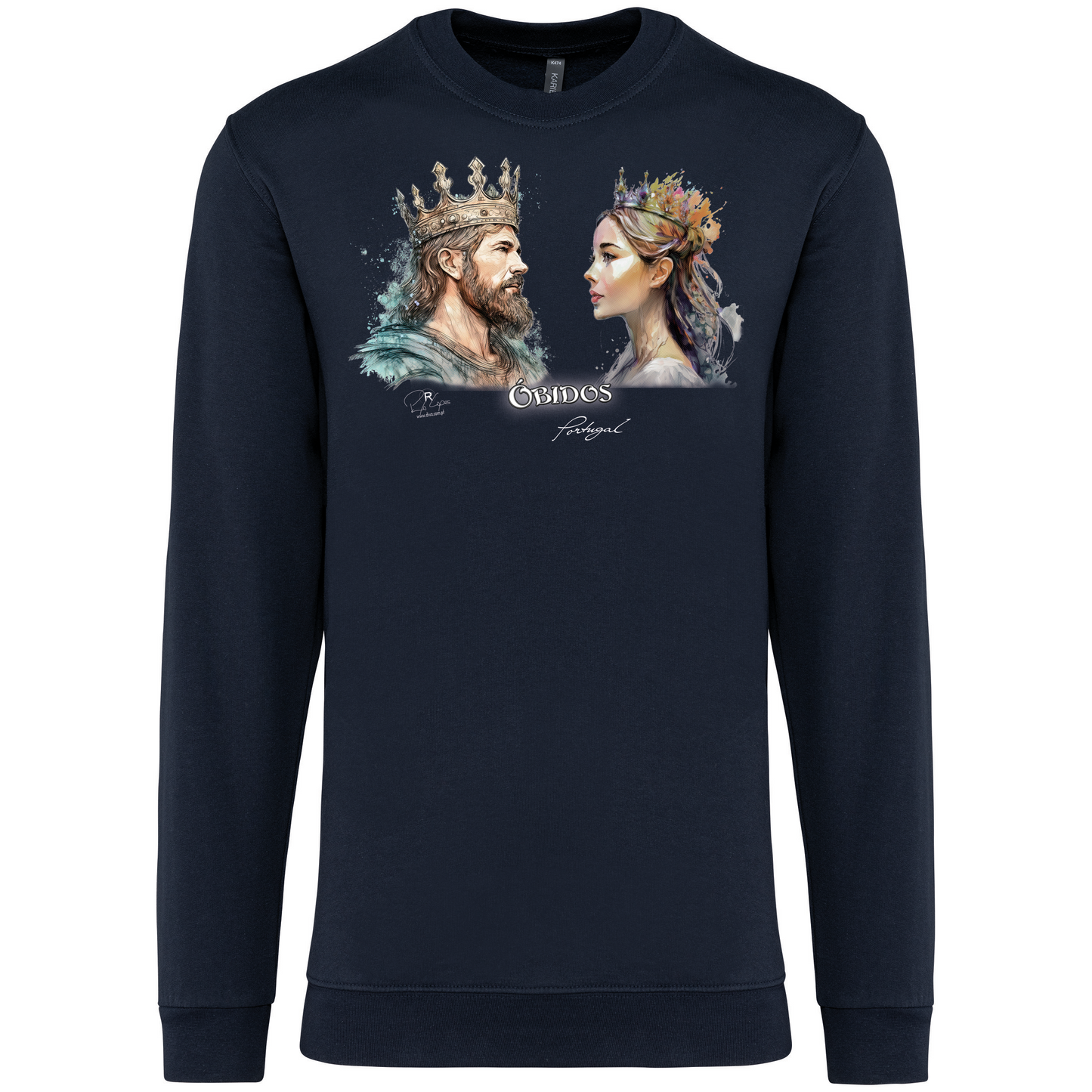Sweatshirt Kariban sem Capuz King and Queen Óbidos
