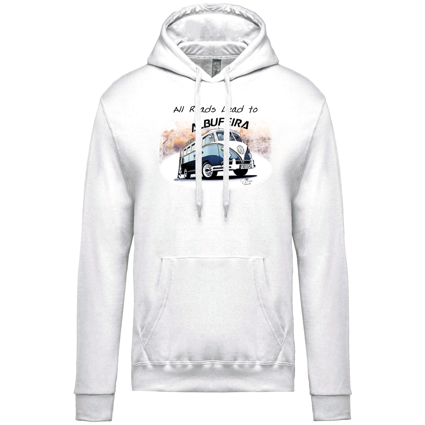 Sweatshirt Kariban com Capuz All Roads Lead to Albufeira
