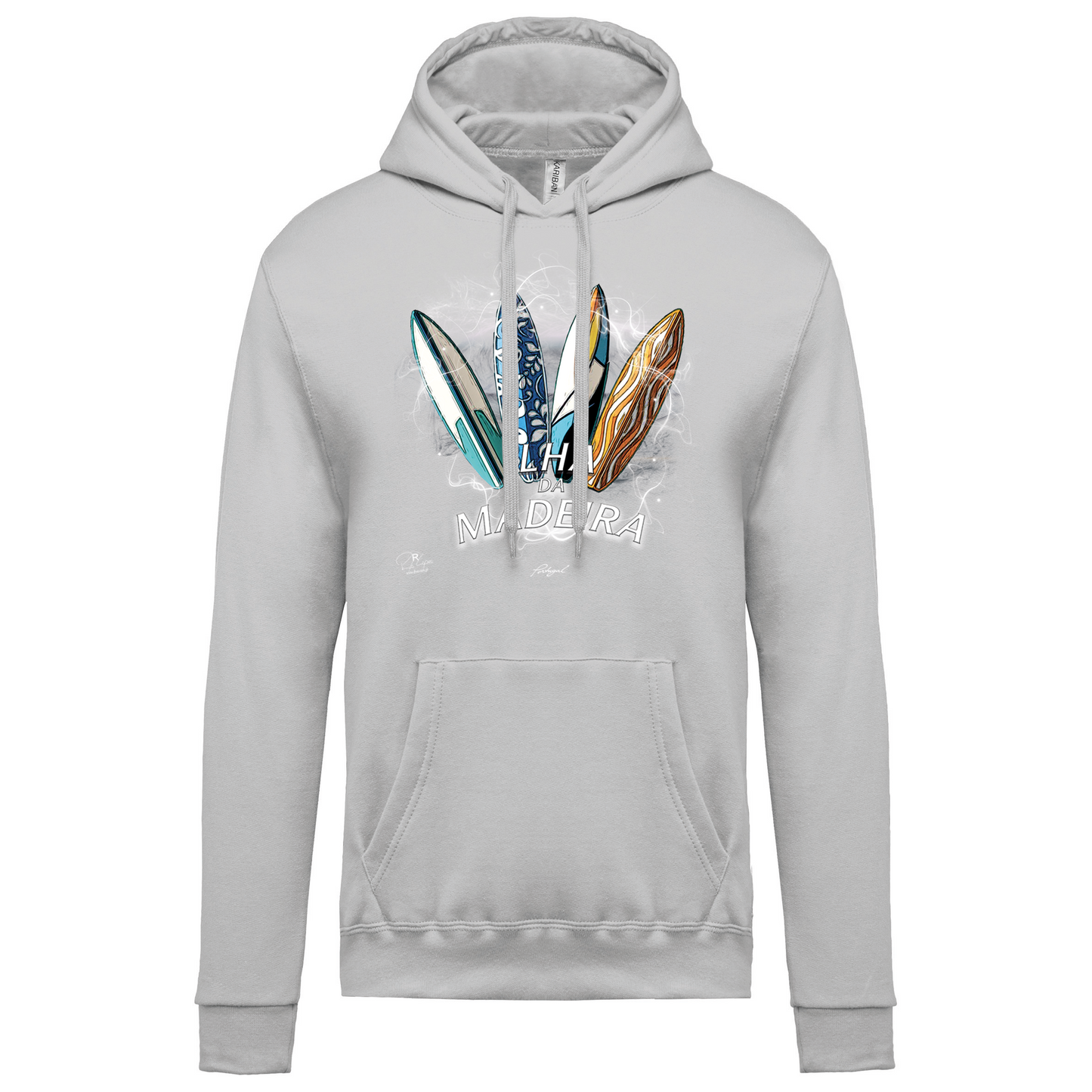 Sweatshirt Kariban com Capuz Surfboards Ilha da Madeira