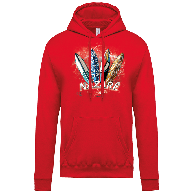 Sweatshirt Kariban com Capuz Surfboards Nazaré