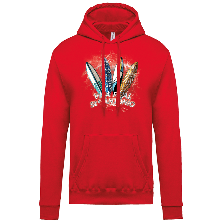 Sweatshirt Kariban com Capuz Surfboards Vila Real Stº António
