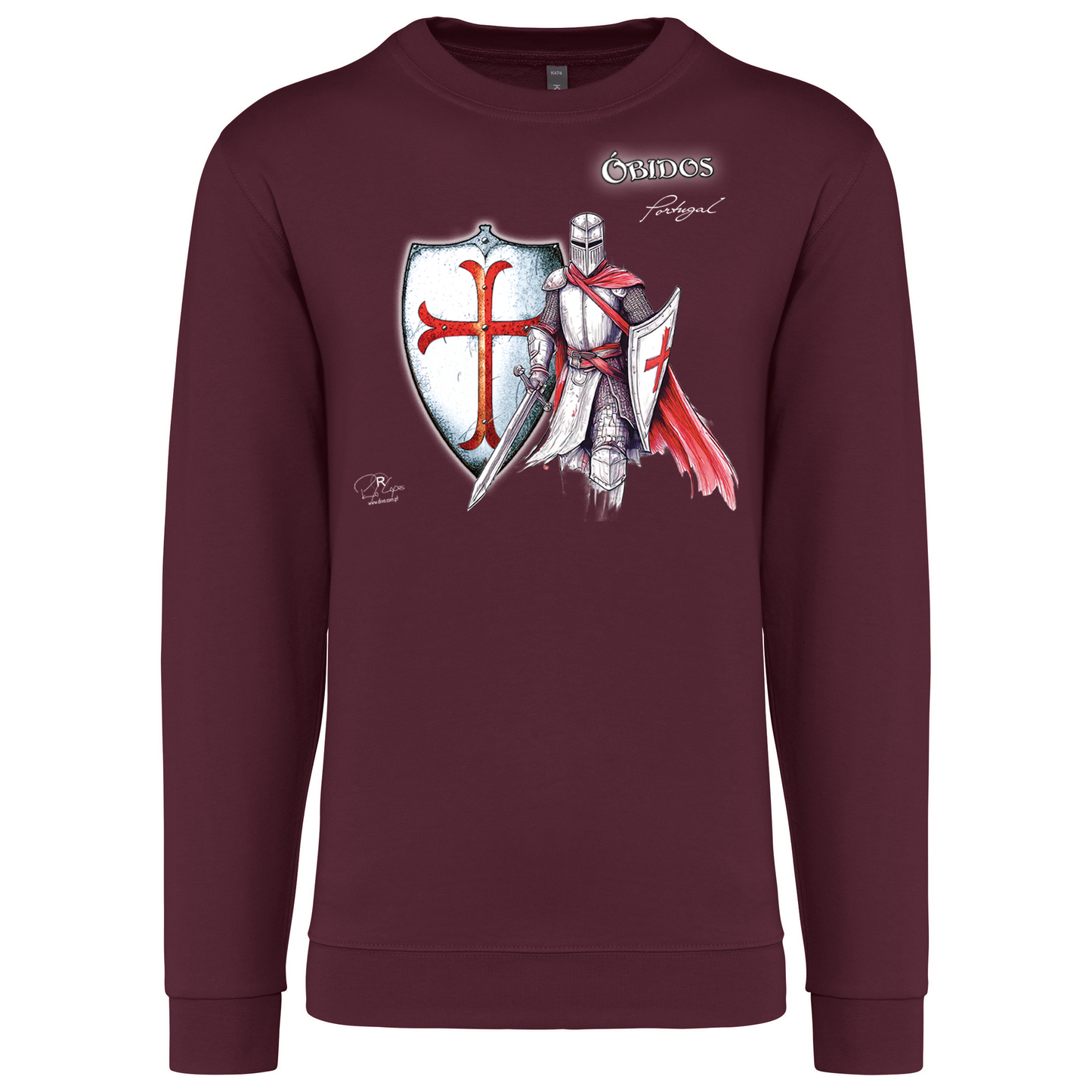 Sweatshirt Kariban sem Capuz Templário Óbidos