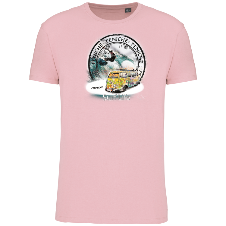 T-Shirt Algodão Biológico Surf Life Peniche