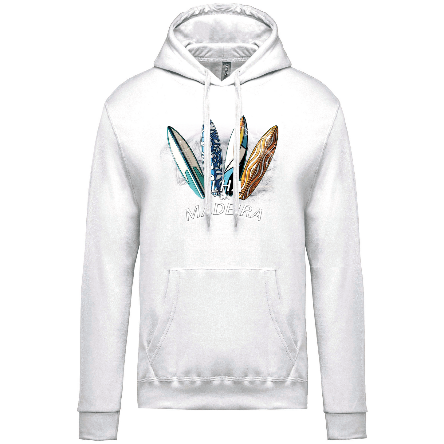 Sweatshirt Kariban com Capuz Surfboards Ilha da Madeira