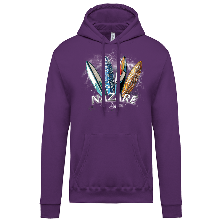 Sweatshirt Kariban com Capuz Surfboards Nazaré