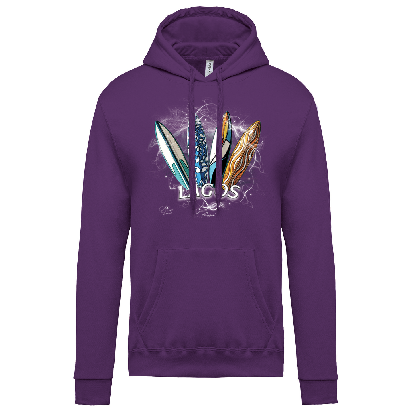 Sweatshirt Kariban com Capuz Surfboards Lagos