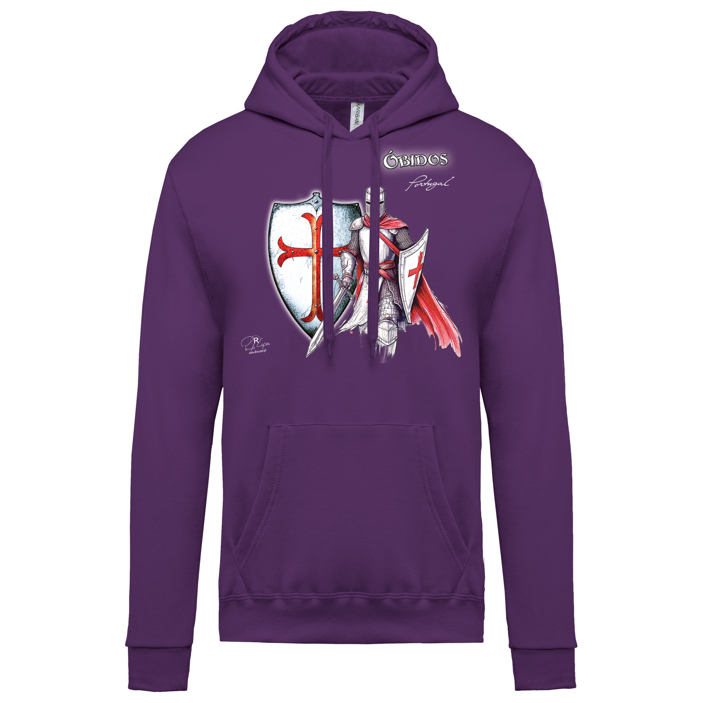 Sweatshirt Kariban com Capuz Templário Óbidos