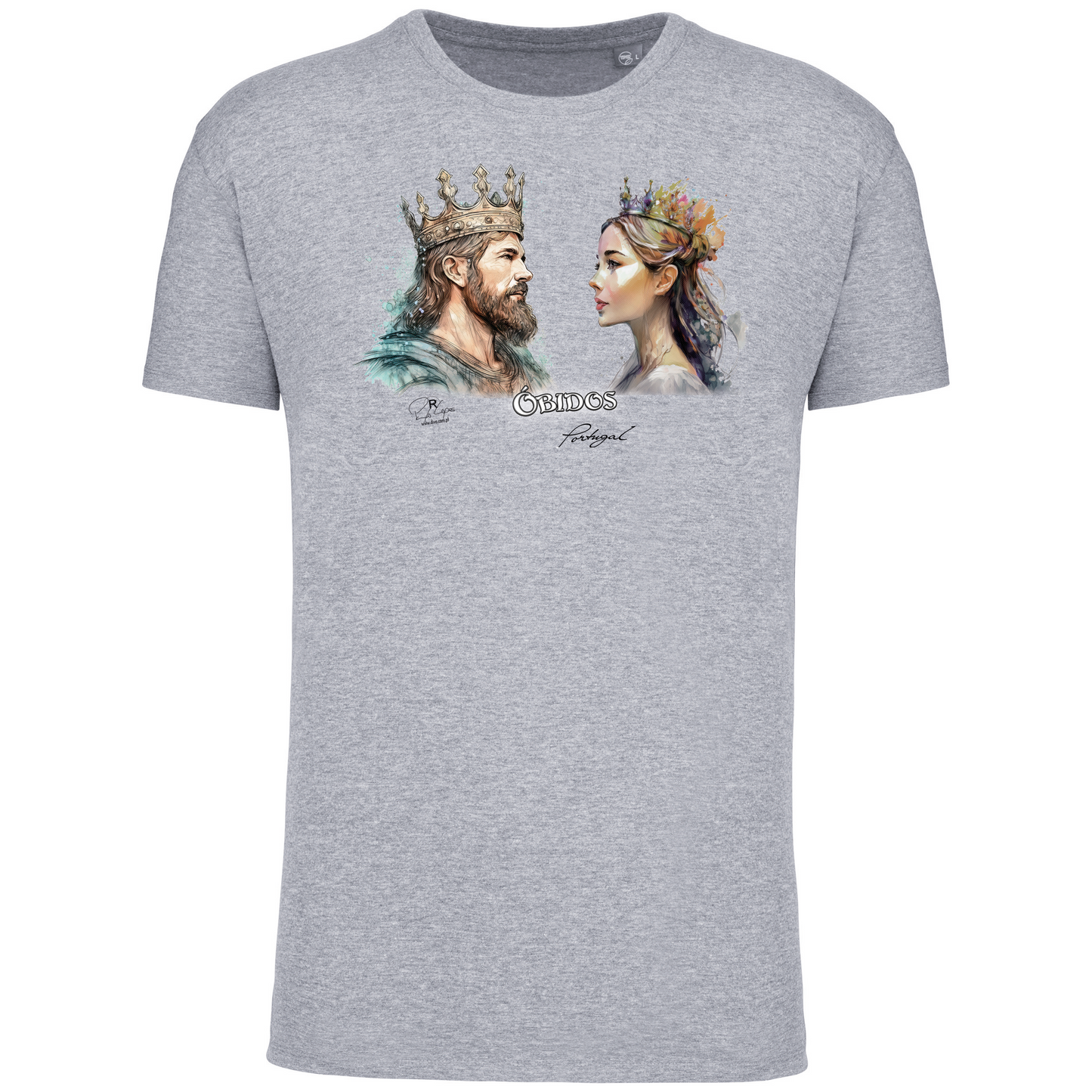T-Shirt Algodão Biológico King and Queen Óbidos