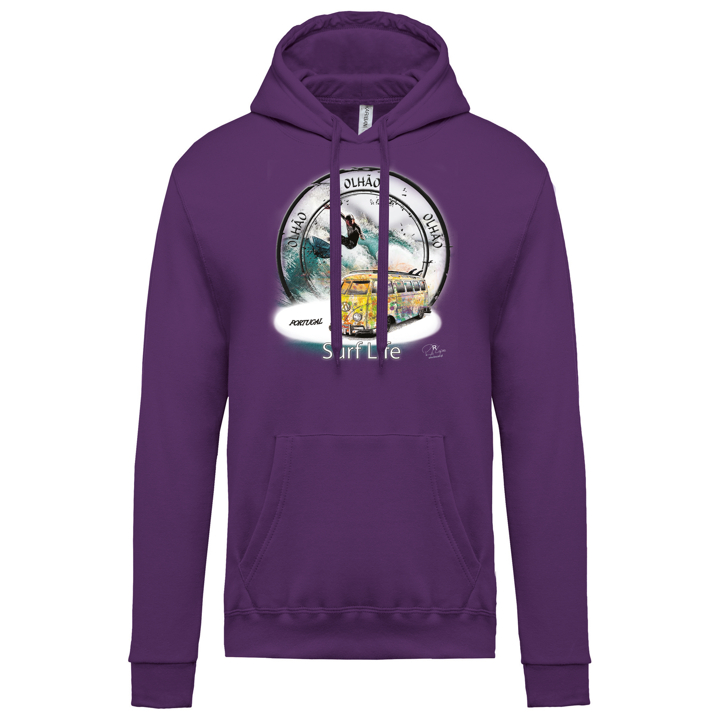 Sweatshirt Kariban com Capuz Surf Life Olhão