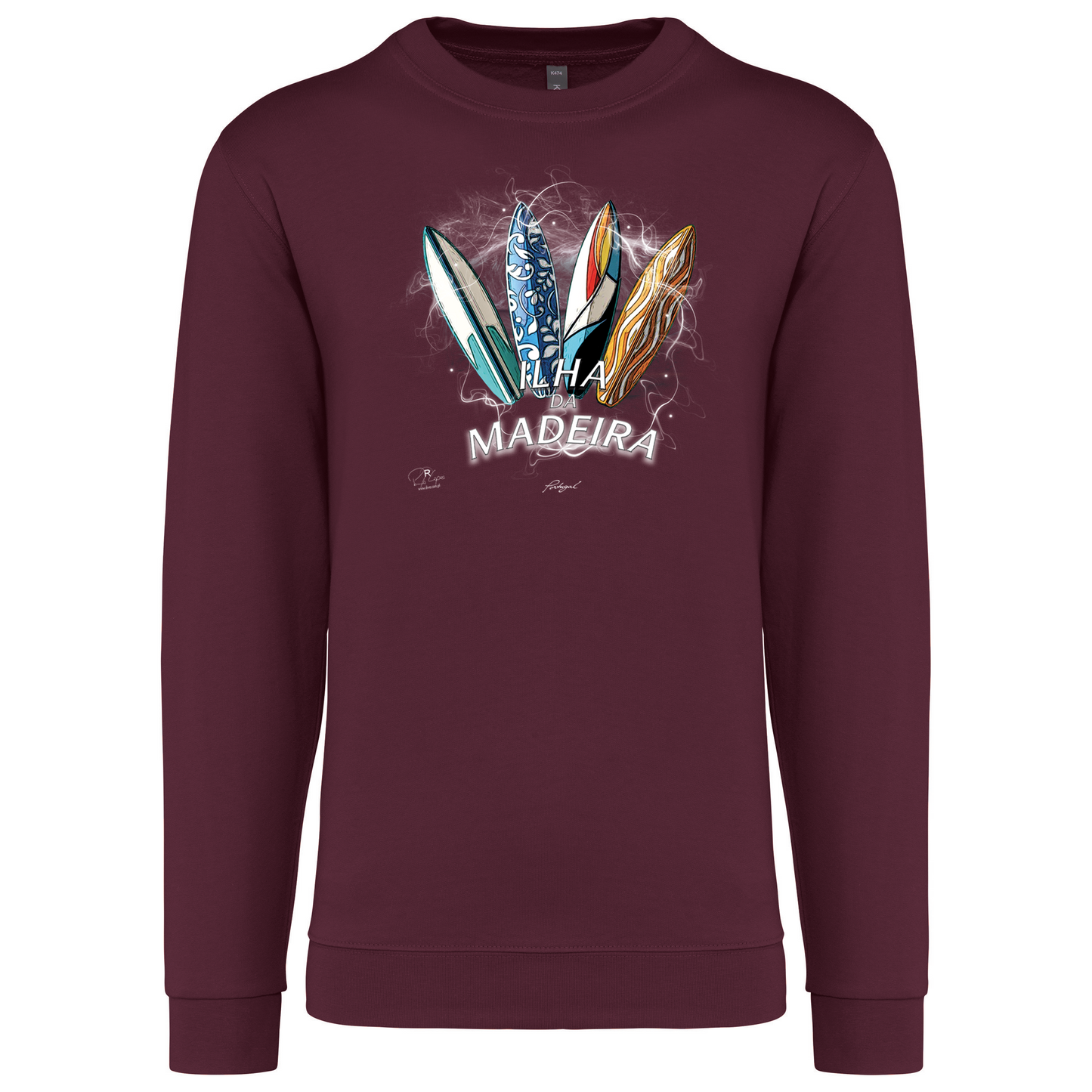 Sweatshirt Kariban sem Capuz Surfboards Ilha da Madeira