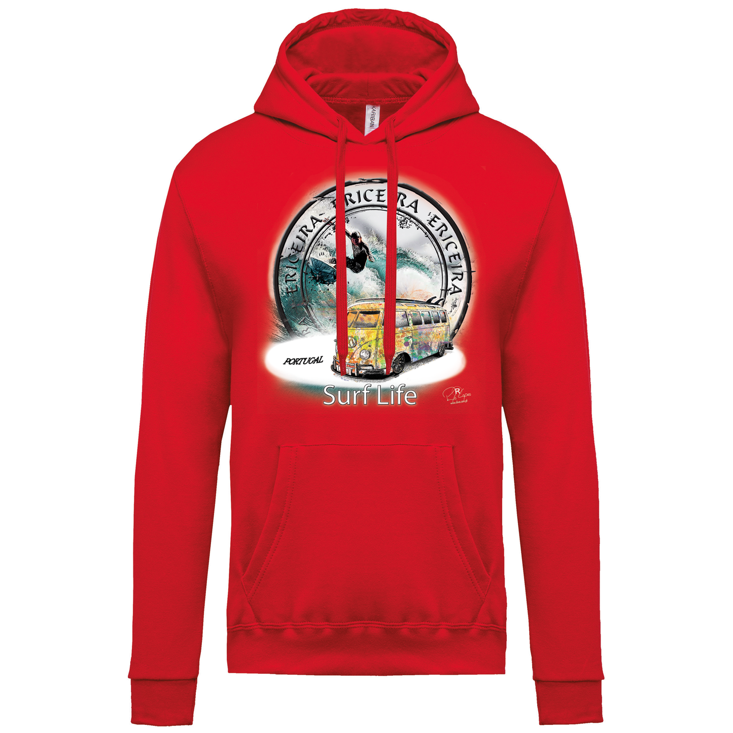 Sweatshirt Kariban com Capuz Surf Life Ericeira