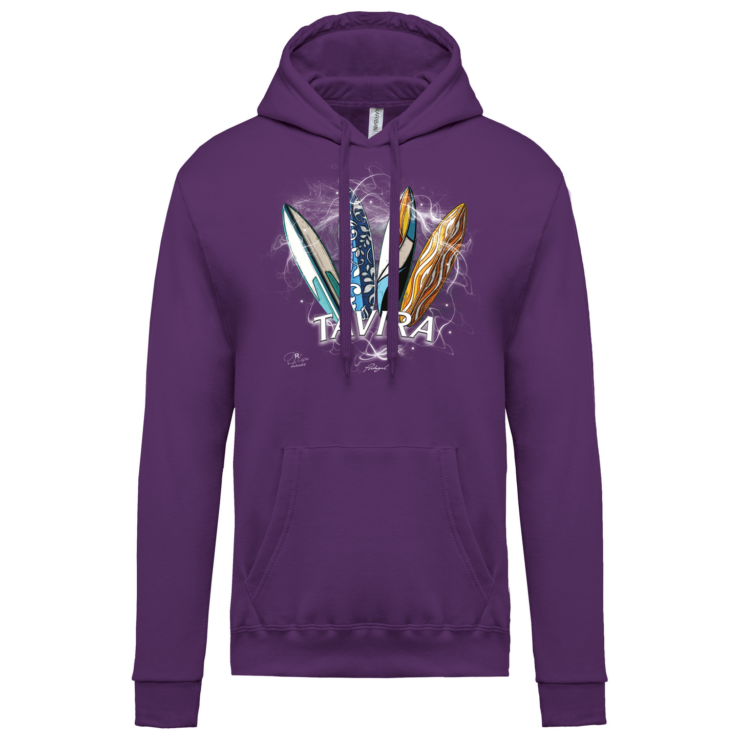 Sweatshirt Kariban com Capuz Surfboards Tavira