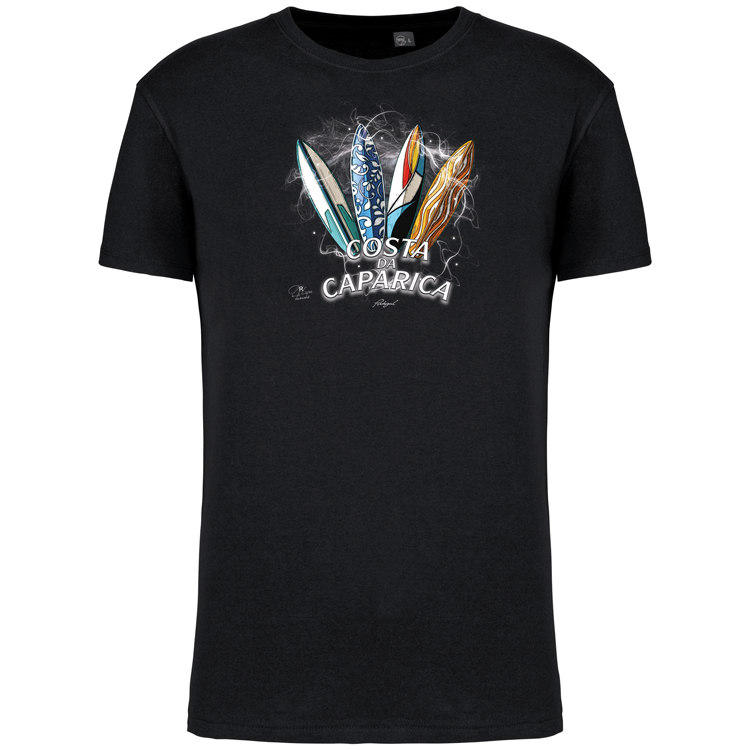 T-Shirt Algodão Biológico Surfboards Costa da Caparica