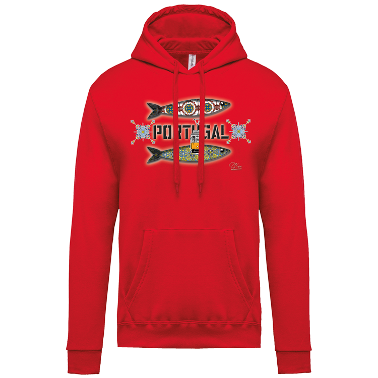 Sweatshirt Kariban com Capuz Duas Sardinhas Coimbra