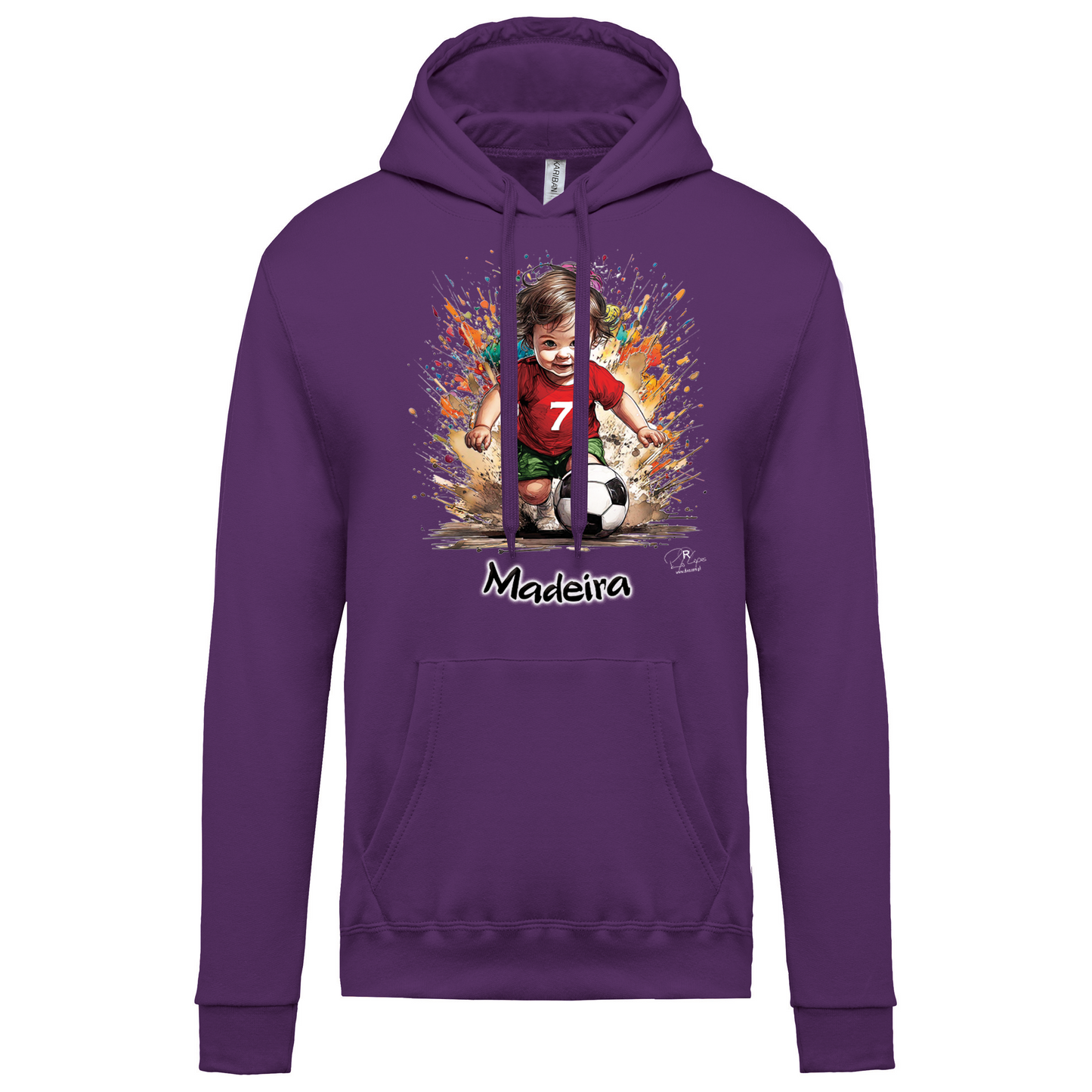 Sweatshirt Kariban com Capuz 7 Madeira