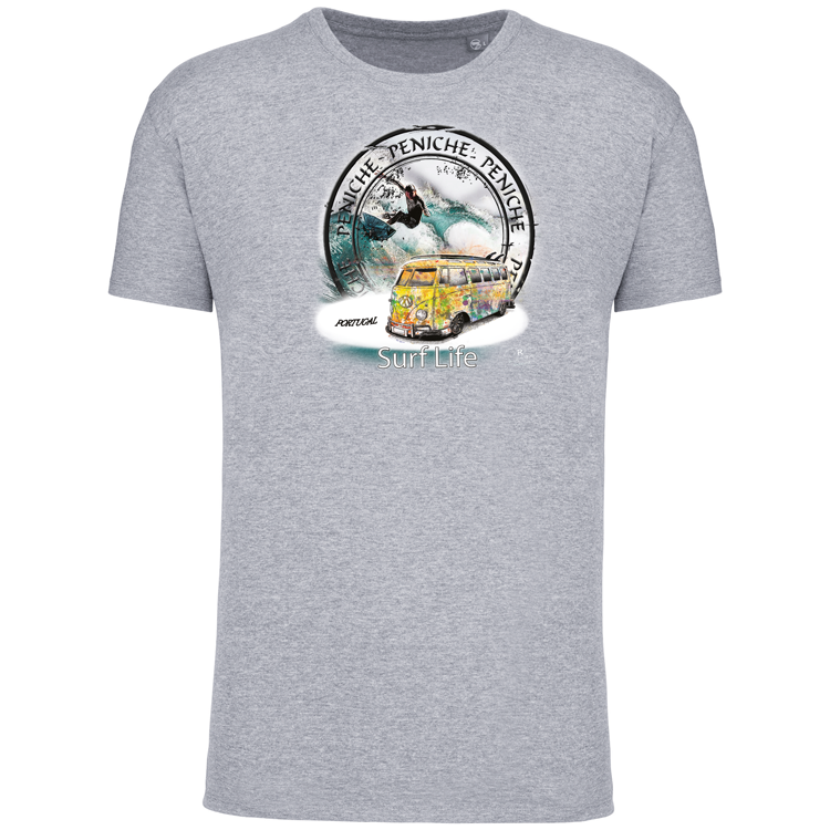 T-Shirt Algodão Biológico Surf Life Peniche