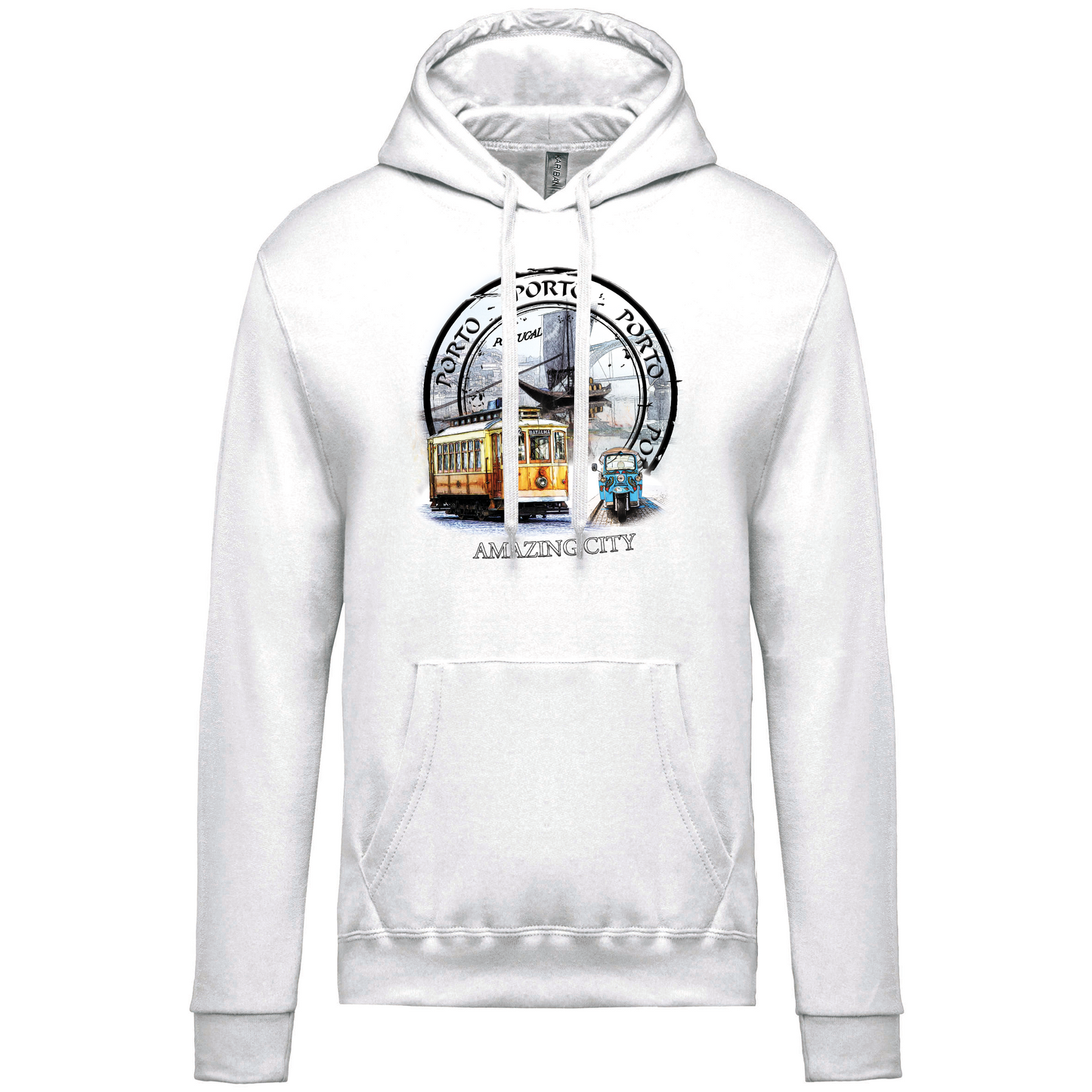Sweatshirt Kariban com Capuz Amazing City Porto