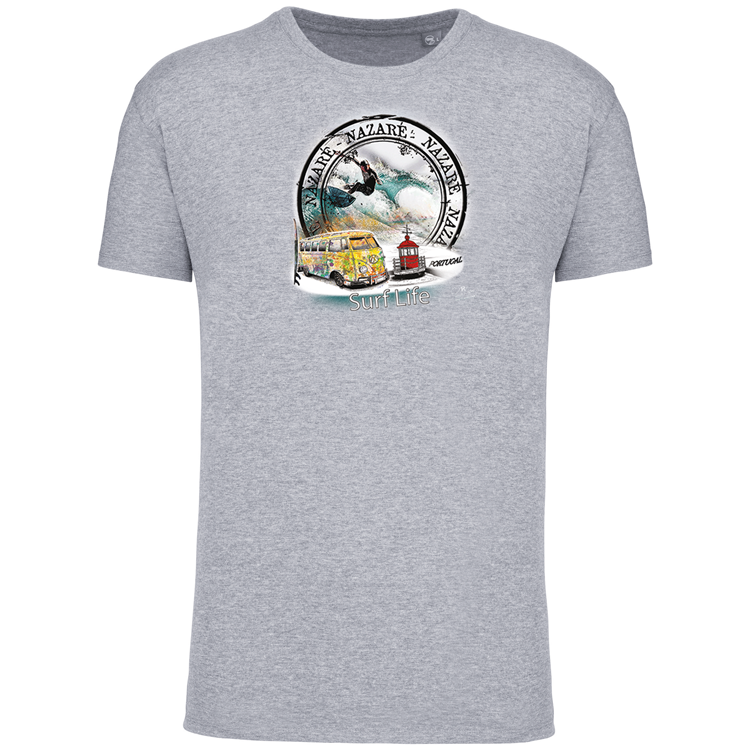 T-Shirt Algodão Biológico Surf Life Nazaré