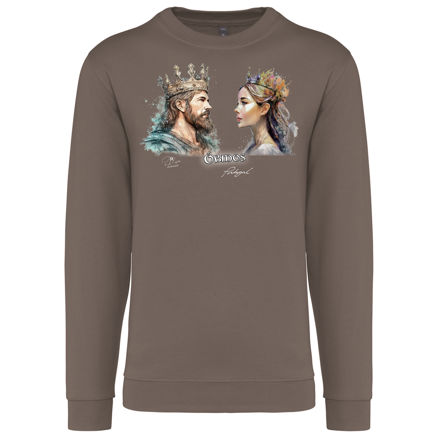 Sweatshirt Kariban sem Capuz King and Queen Óbidos