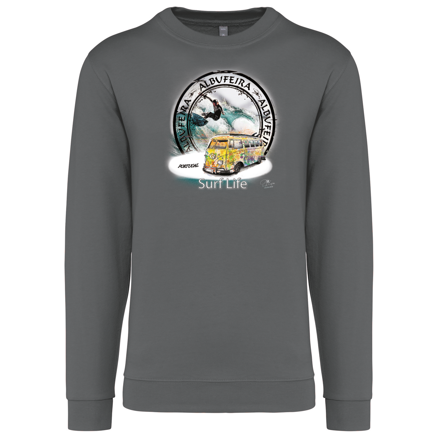 Sweatshirt Kariban sem Capuz Surf Life Albufeira