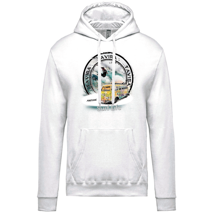 Sweatshirt Kariban com Capuz Surf Life Tavira