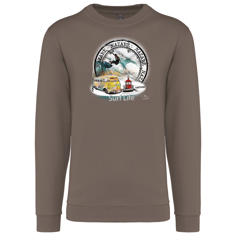 Sweatshirt Kariban sem Capuz Surf Life Nazaré