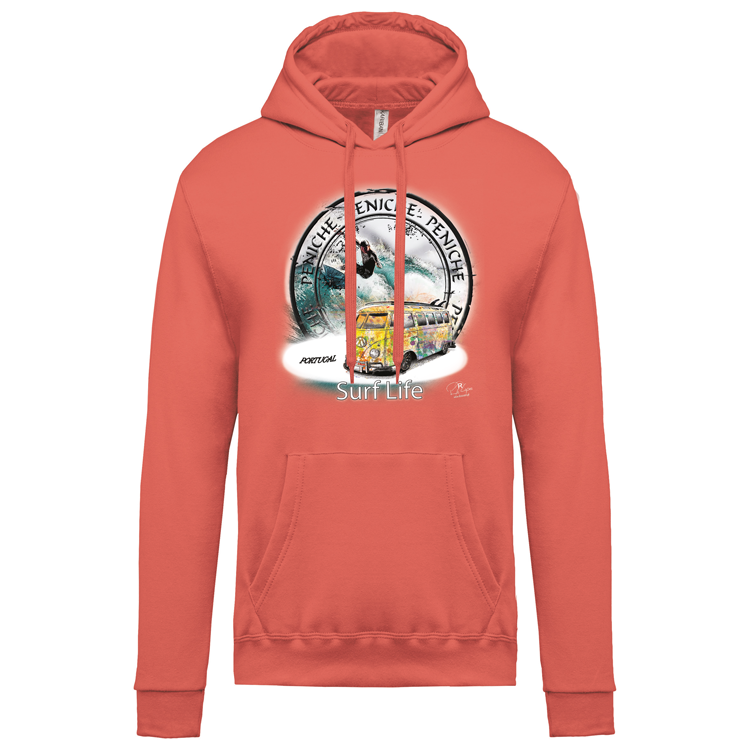 Sweatshirt Kariban com Capuz Surf Life Peniche