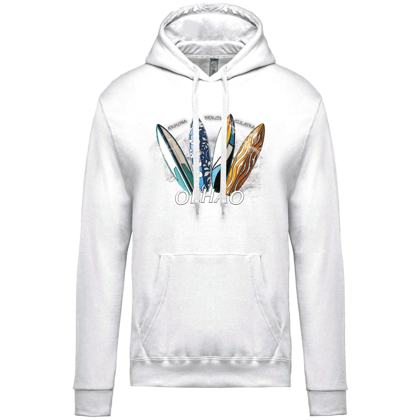 Sweatshirt Kariban com Capuz Surfboards Olhão