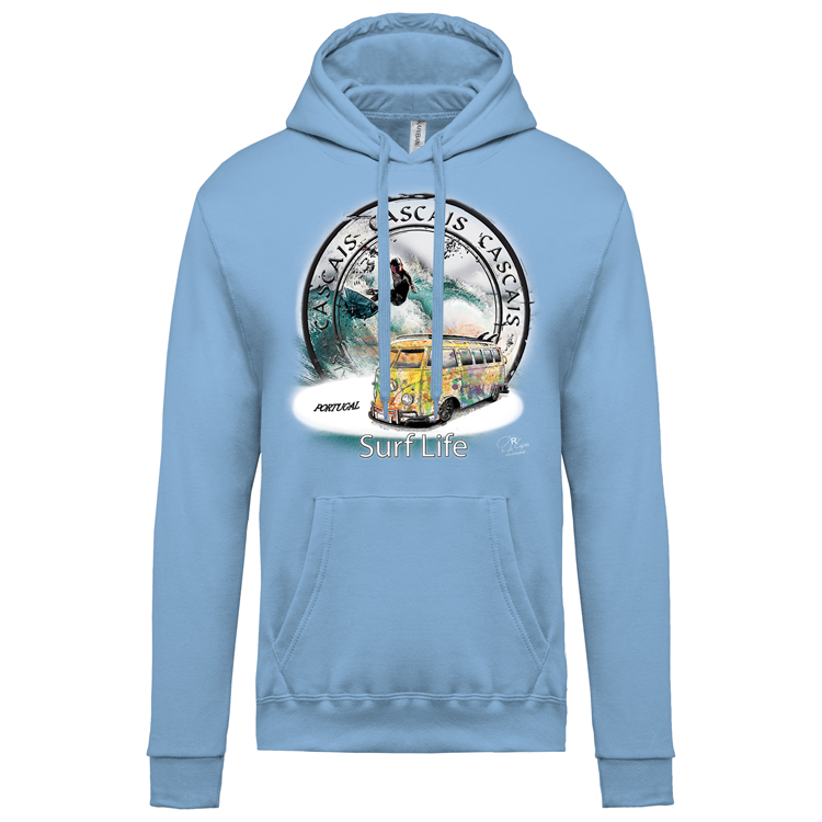 Sweatshirt Kariban com Capuz Surf Life Cascais