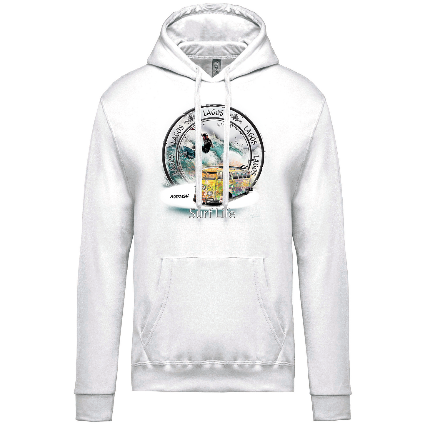 Sweatshirt Kariban com Capuz Surf Life Lagos