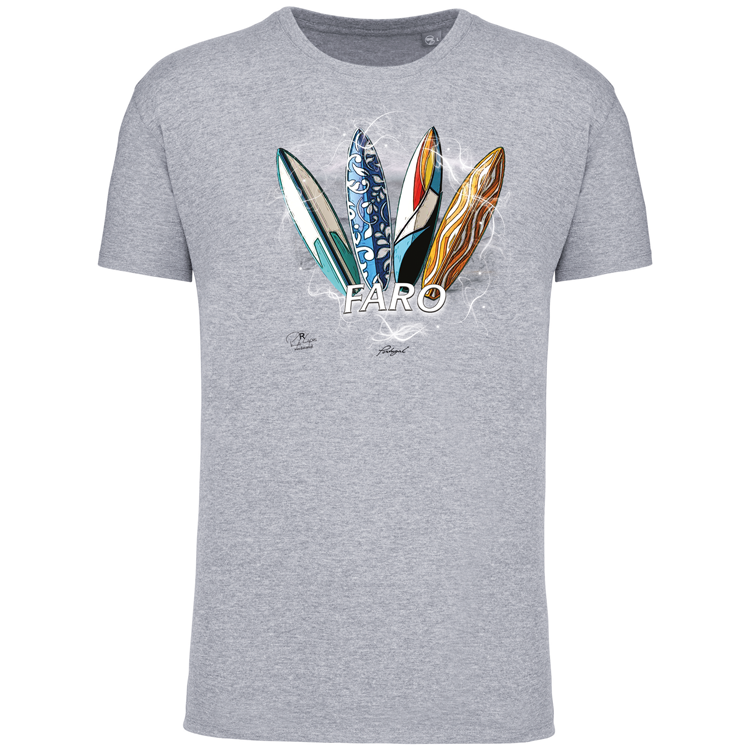 T-Shirt Algodão Biológico Surfboards Faro
