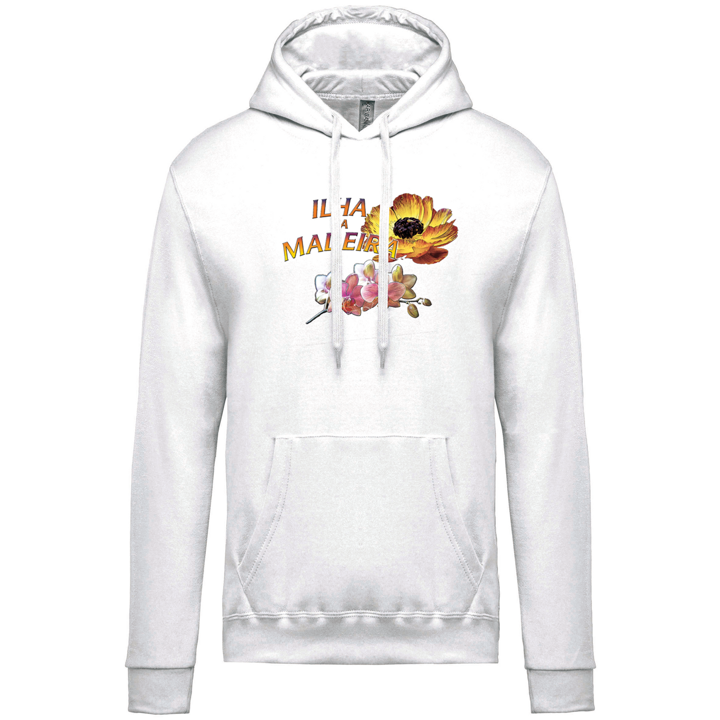 Sweatshirt Kariban com Capuz Madeira Flowers