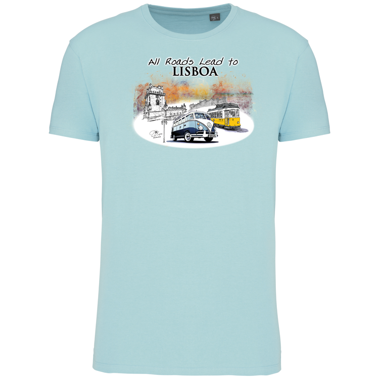 T-Shirt Algodão Biológico All Roads Lead to Lisboa
