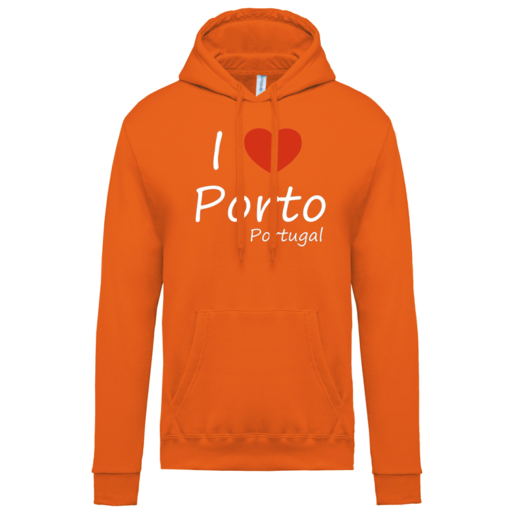 Sweatshirt Kariban com Capuz I Love Porto