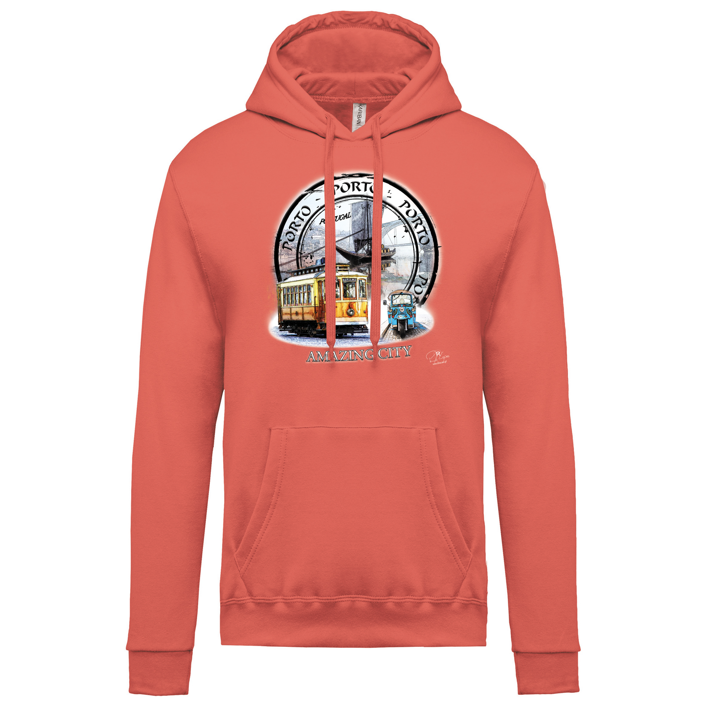 Sweatshirt Kariban com Capuz Amazing City Porto