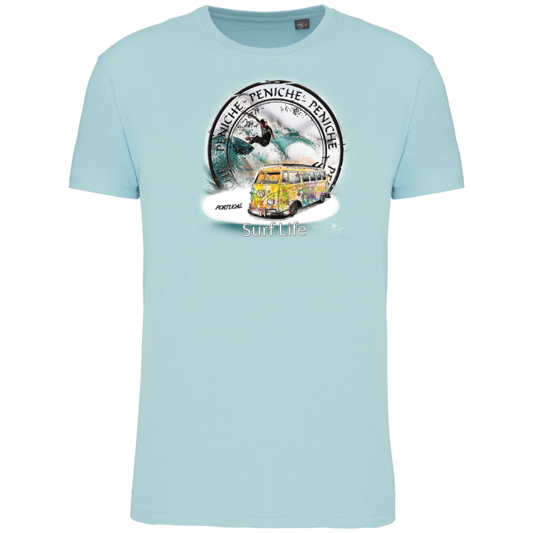 T-Shirt Algodão Biológico Surf Life Peniche