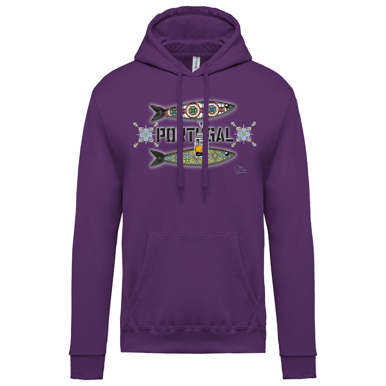 Sweatshirt Kariban com Capuz Duas Sardinhas Coimbra