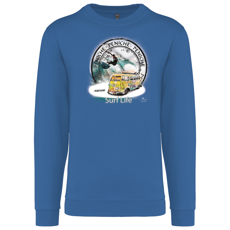 Sweatshirt Kariban sem Capuz Surf Life Peniche