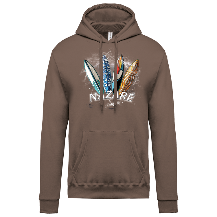 Sweatshirt Kariban com Capuz Surfboards Nazaré