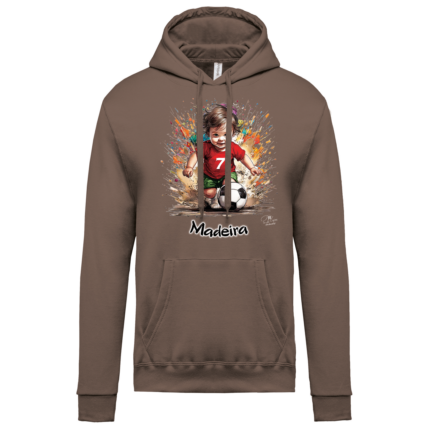 Sweatshirt Kariban com Capuz 7 Madeira