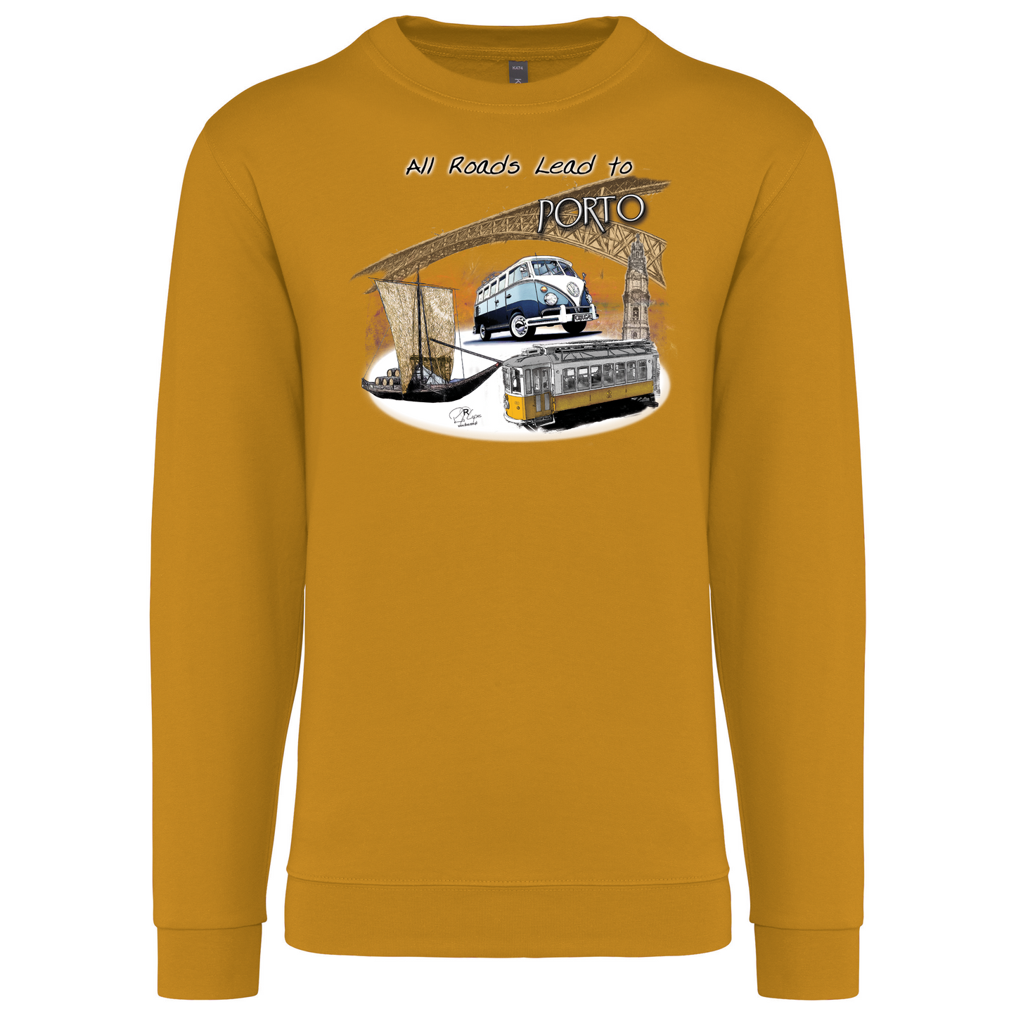 Sweatshirt Kariban sem Capuz All Roads Lead to Porto