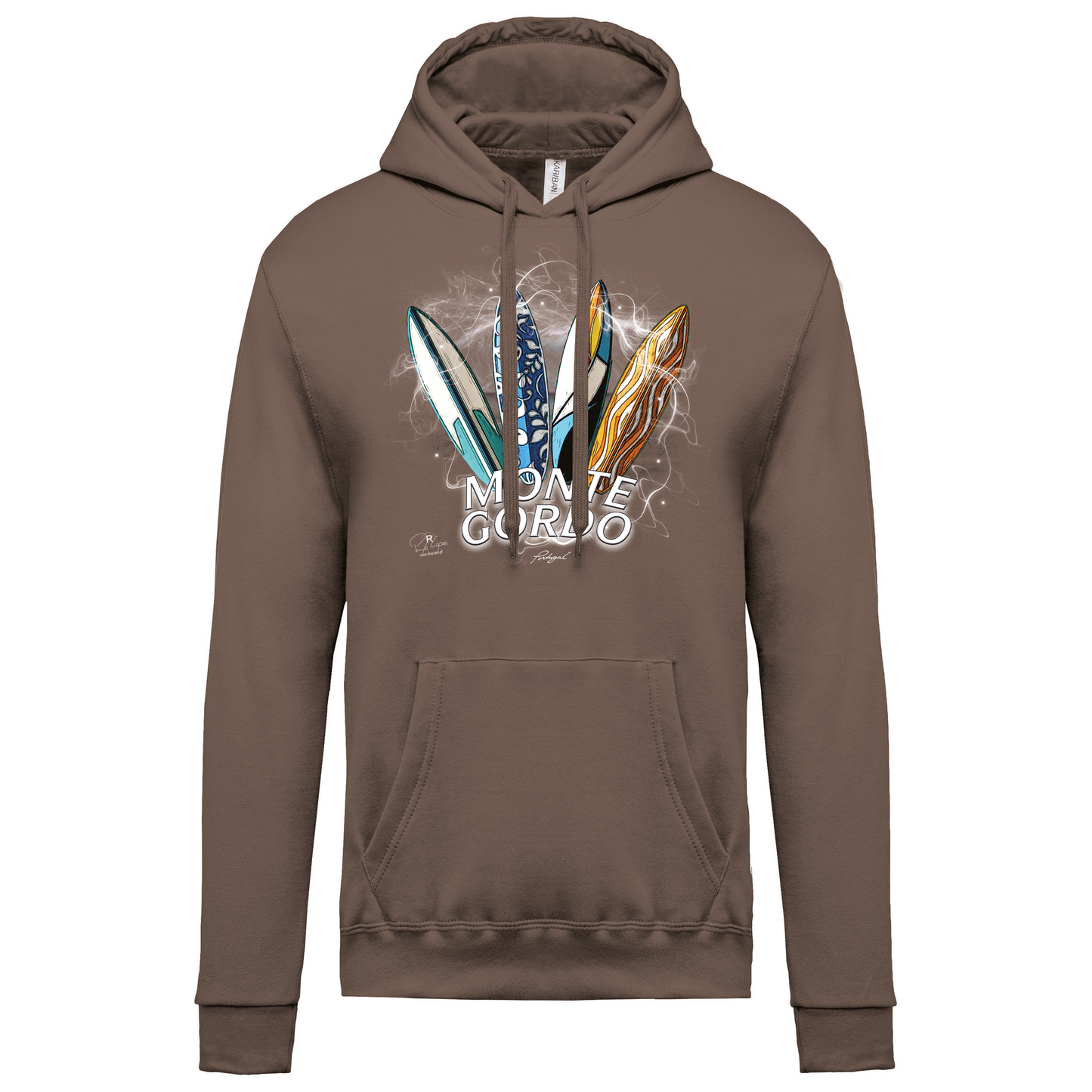 Sweatshirt Kariban com Capuz Surfboards Monte Gordo
