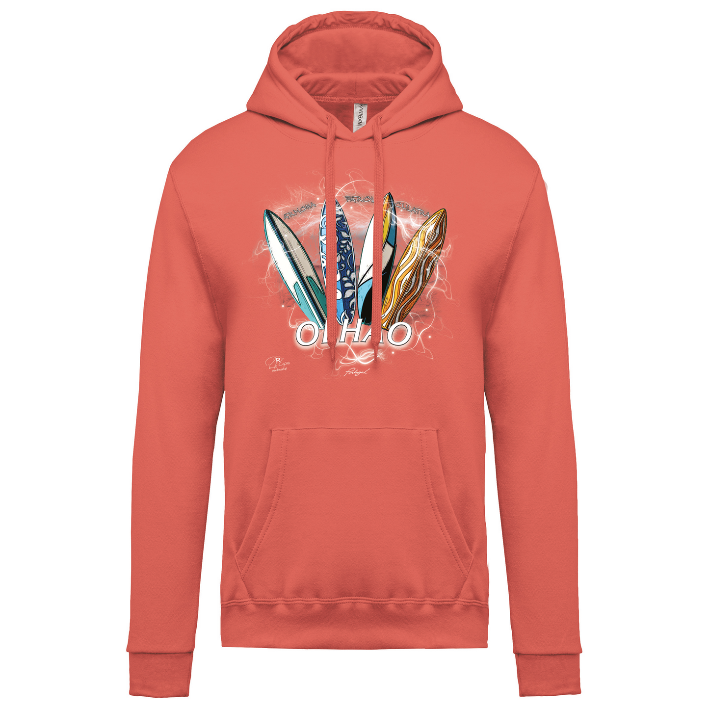 Sweatshirt Kariban com Capuz Surfboards Olhão
