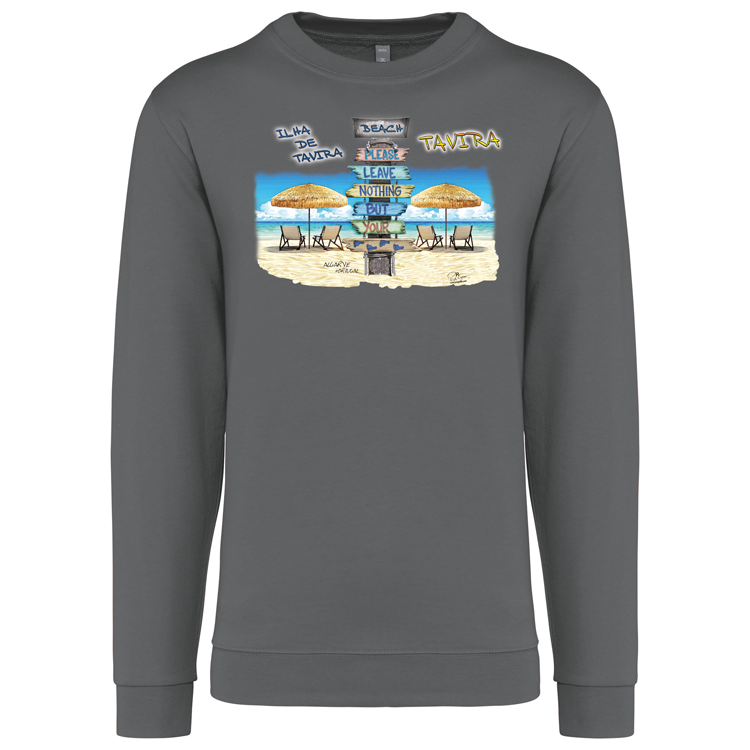 Sweatshirt Kariban sem Capuz Pegadas Tavira