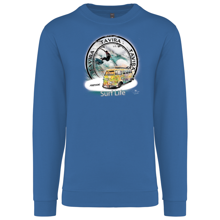 Sweatshirt Kariban sem Capuz Surf Life Tavira