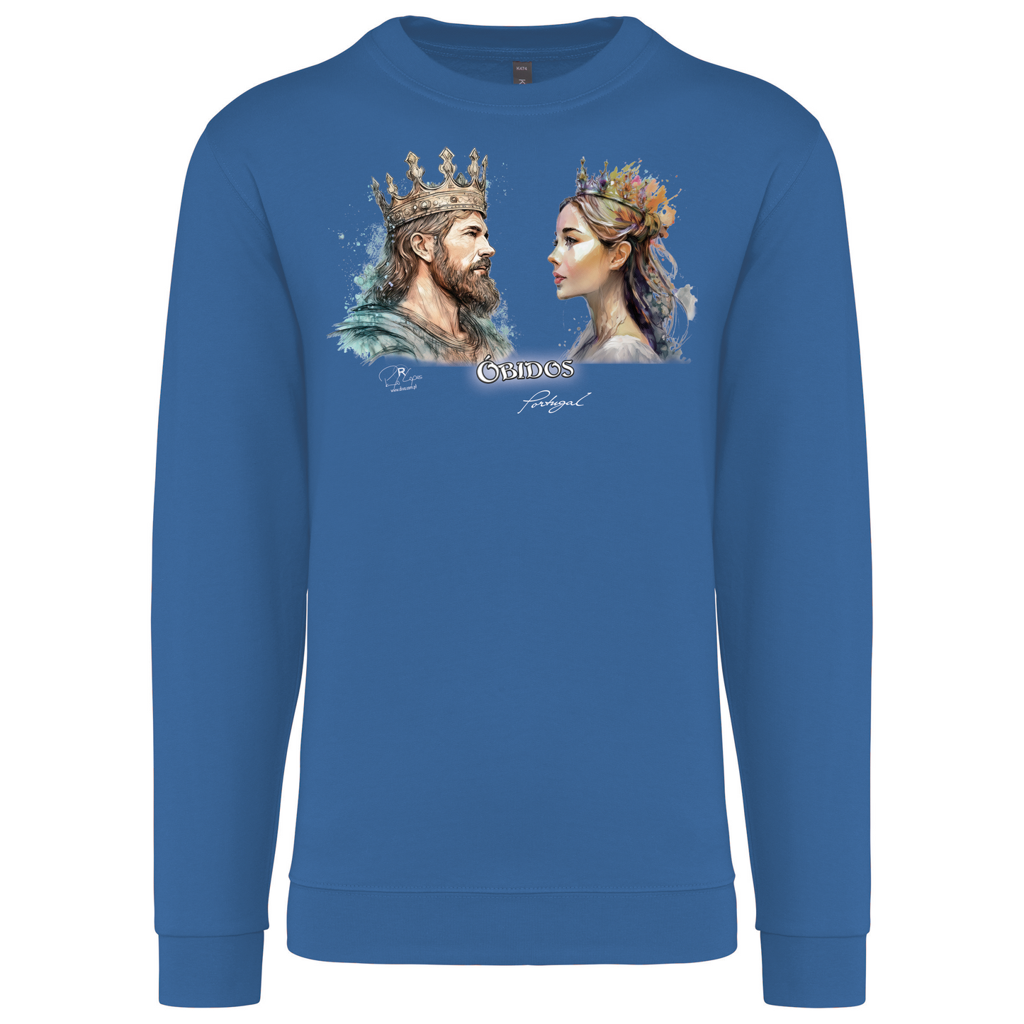 Sweatshirt Kariban sem Capuz King and Queen Óbidos