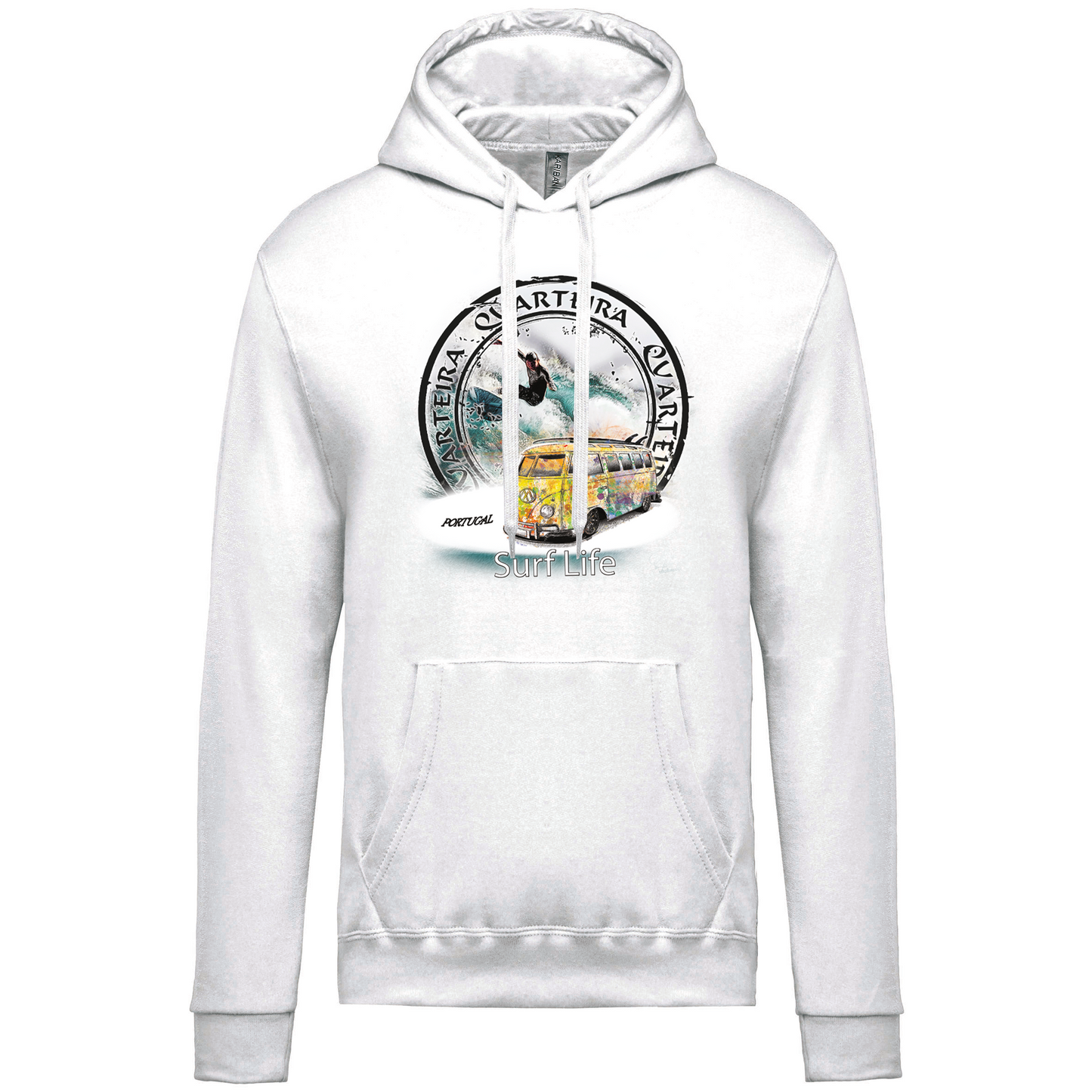 Sweatshirt Kariban com Capuz Surf Life Quarteira