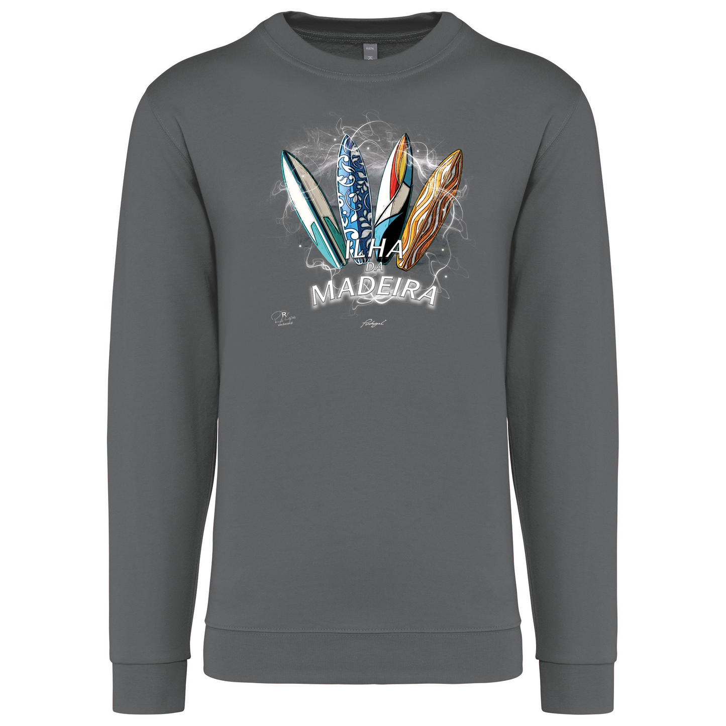 Sweatshirt Kariban sem Capuz Surfboards Ilha da Madeira